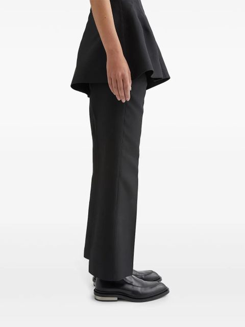 Jil Sander gabardine tailored trousers - Black