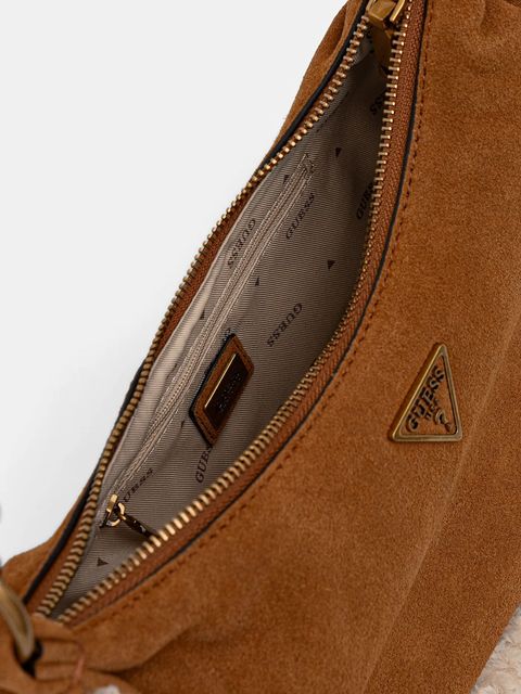 Guess torebka zamszowa AMITA kolor brązowy HWSW95 39720