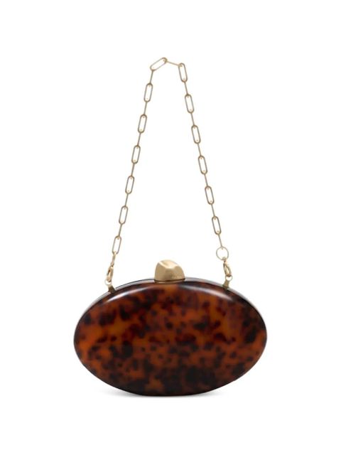 Cult Gaia Eviana tortoiseshell-pattern clutch bag - Brown - zdjęcie produktu nr 1