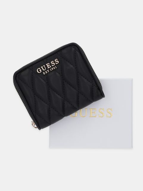 Guess portfel VALLA damski kolor czarny SWQG81 22137