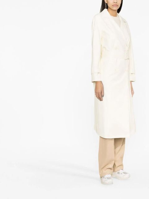 TWINSET belted double-breasted coat - Neutrals