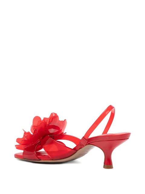 FARM Rio flower slingback sandals - Red