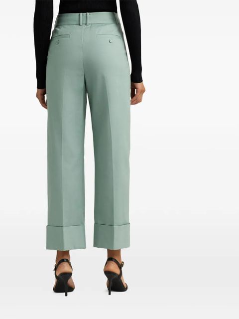 Lauren Ralph Lauren pleated turn-up trousers - Green