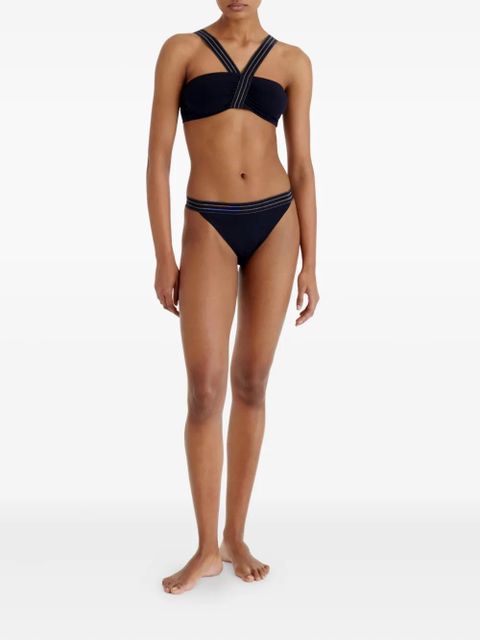 ERES Rendez-vous cross-strap bikini top - Black