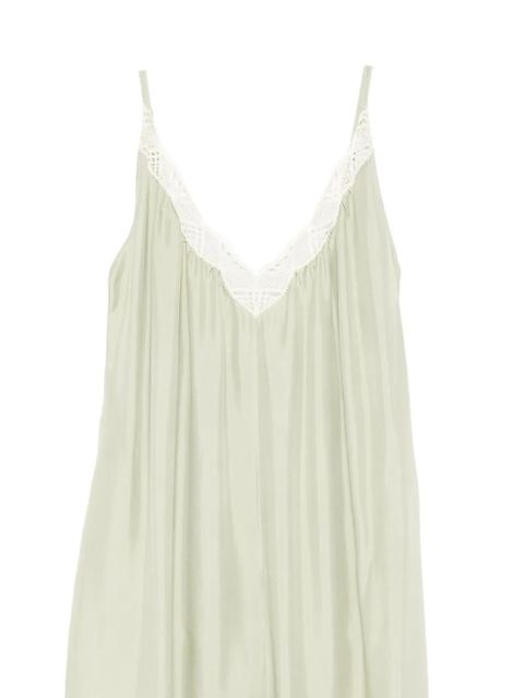 Alysi lace-trim gathered maxi dress - Green