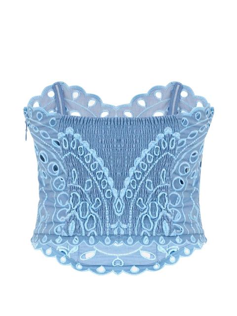 Charo Ruiz Ibiza Kai eyelet top - Blue - zdjęcie produktu nr 2