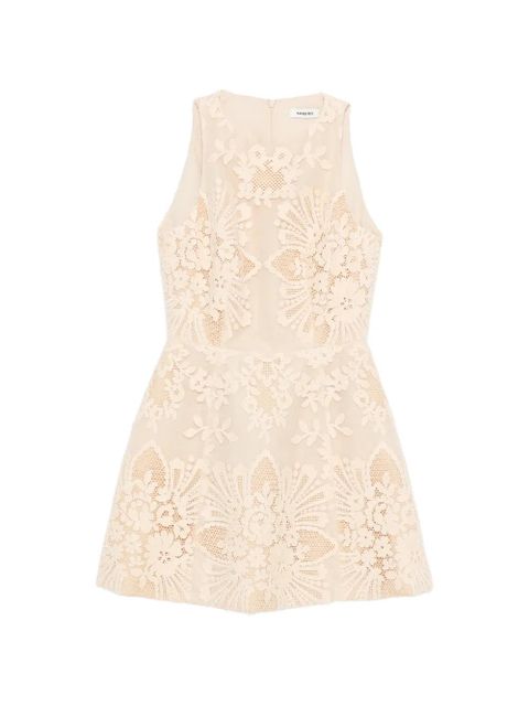 SANDRO lace mini dress - Neutrals - zdjęcie produktu nr 1