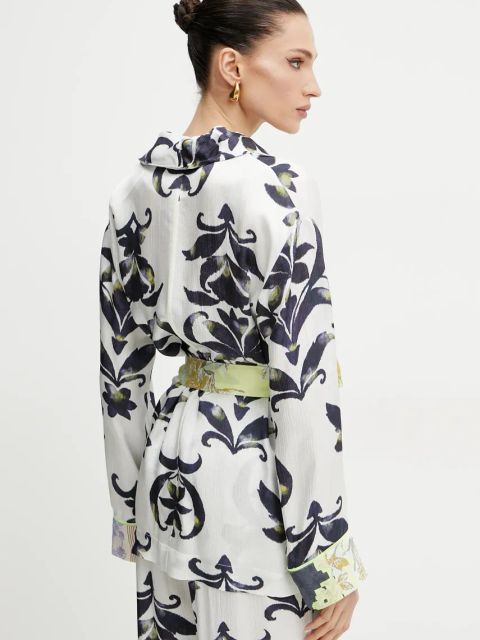 Forte Forte marynarka kolor biały niezapinana wzorzysta 13901 my jacket