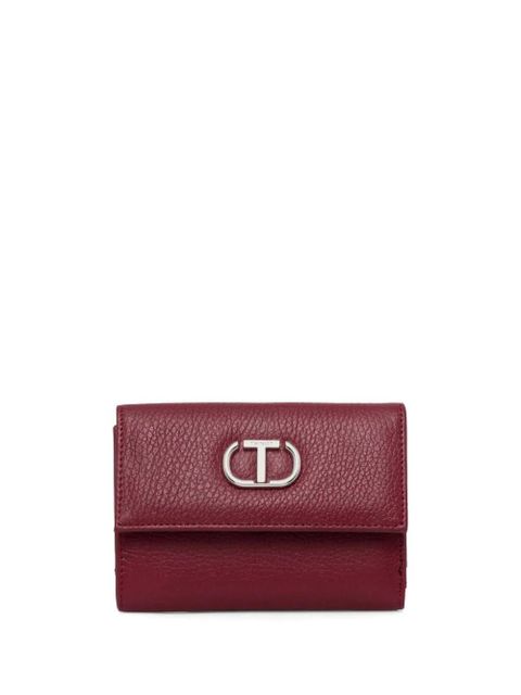 TWINSET tri-fold leather wallet - Red - zdjęcie produktu nr 1