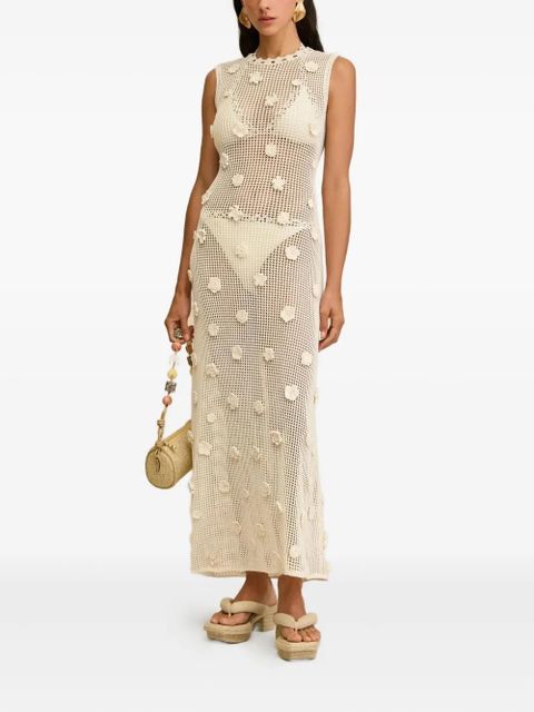 Cult Gaia Vermeer flower-embellished crochet dress - White - zdjęcie produktu nr 1