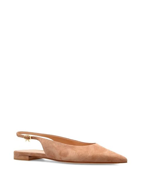 Gianvito Rossi pointed sling-back flat pumps - Brown