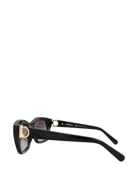 Ferragamo Gancini rectangle-frame sunglasses - Black