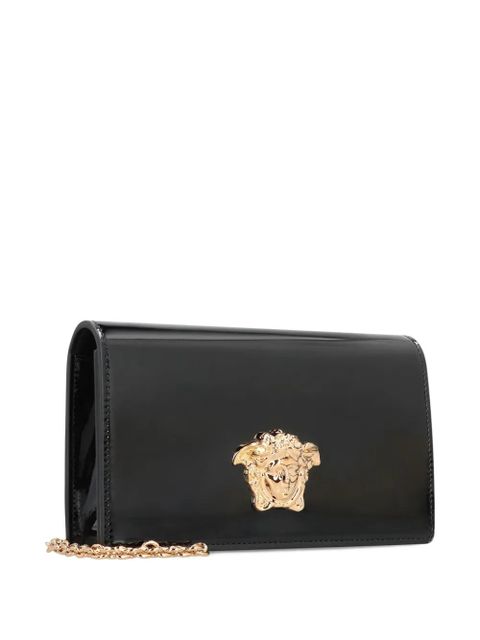 Versace Medusa patent-leather clutch bag - Black
