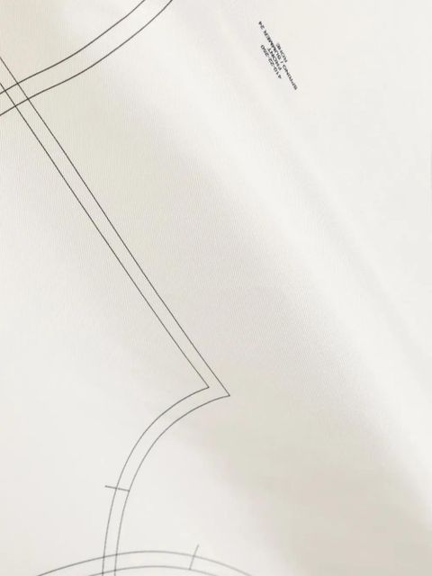 Róhe geometric-print silk scarf - Neutrals