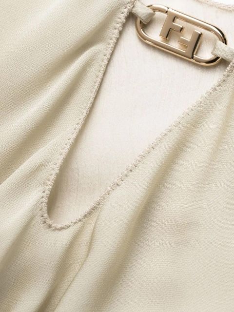 FENDI silk midi dress - Neutrals