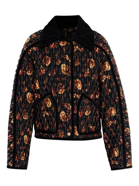 Burberry quilted floral-print jacket - Black - zdjęcie produktu nr 1