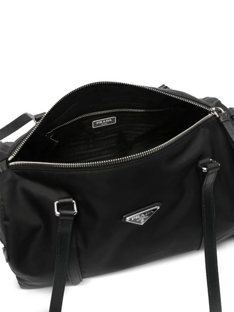 Prada triangle-logo zip shoulder bag - Black