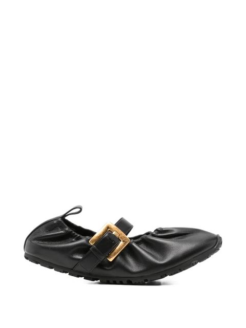 Balmain buckle strap ballerina - Black - zdjęcie produktu nr 1
