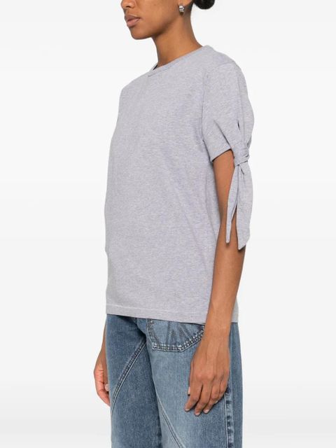 JW Anderson crew-neck knot-detail T-shirt - Grey - zdjęcie produktu nr 2