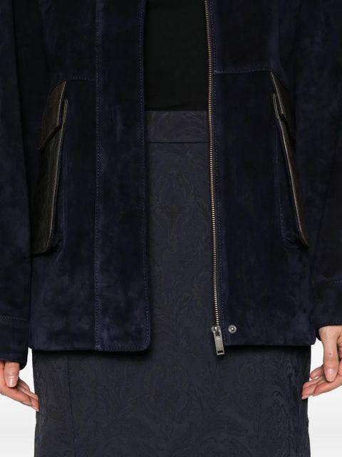 ETRO damask-pattern midi skirt - Blue