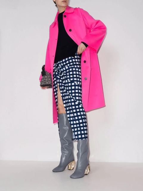LOEWE spread-collar oversized coat - Pink