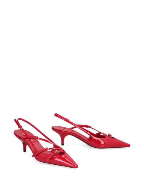 Miu Miu 50mm leather pumps - Red - zdjęcie produktu nr 2
