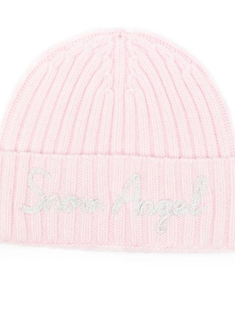 MC2 Saint Barth Wengen ribbed-embroidered beanie hat - Pink - zdjęcie produktu nr 2