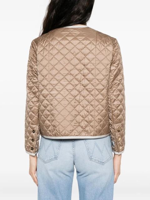 Max Mara CELESTE quilted pocket jacket - Brown
