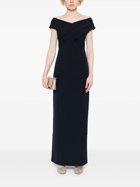 Lauren Ralph Lauren off-shoulder crepe gown - Blue - zdjęcie produktu nr 2