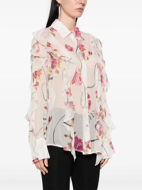Blumarine floral shirt - Neutrals - zdjęcie produktu nr 2