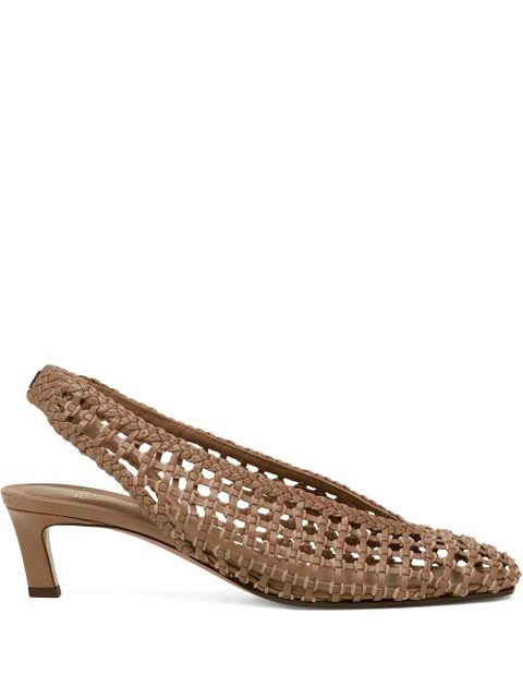 FENDI 46mm woven-effect slingback pumps - Neutrals - zdjęcie produktu nr 1