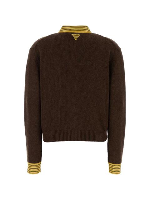 Prada striped collar cardigan - Brown - zdjęcie produktu nr 2