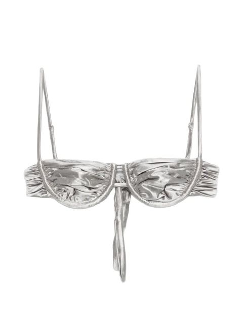 Isa Boulder ruched bikini top - Silver - zdjęcie produktu nr 1