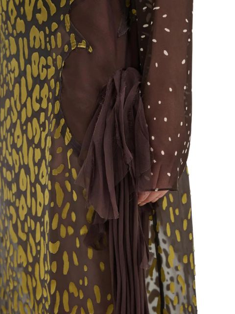 Ferragamo skirt with flower detail - Brown