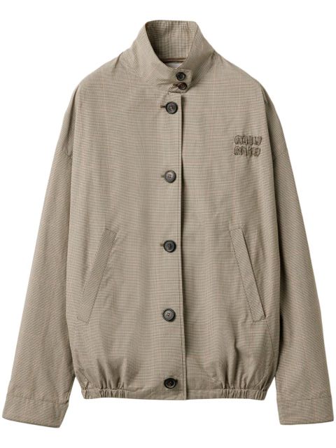 Miu Miu check-pattern jacket - Green