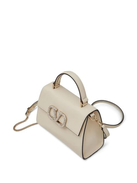Valentino Garavani small Vsling handbag with jewel embroidery - Neutrals