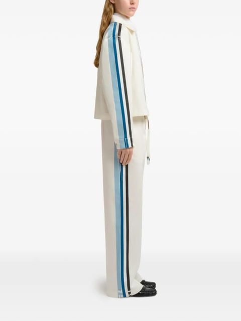 Marni brushstroke striped knitted track pants - Neutrals