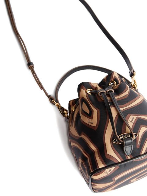 PUCCI abstract-print drawstring bucket bag - Black - zdjęcie produktu nr 2