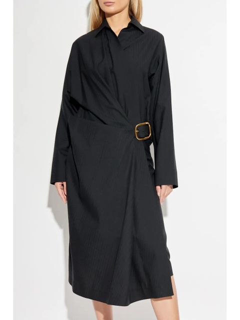 LOEWE belted wool dress - Black