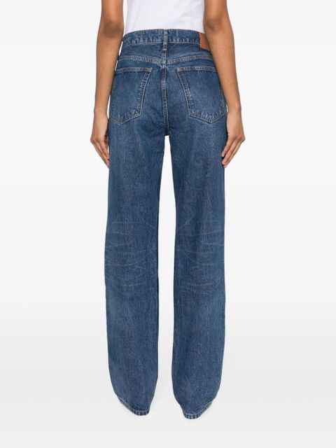 ANINE BING Olsen high-rise straight-leg jeans - Blue