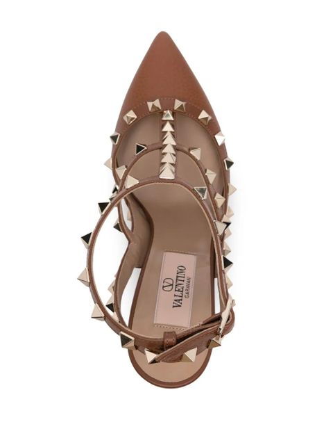 Valentino Garavani 100mm Rockstud pumps - Brown