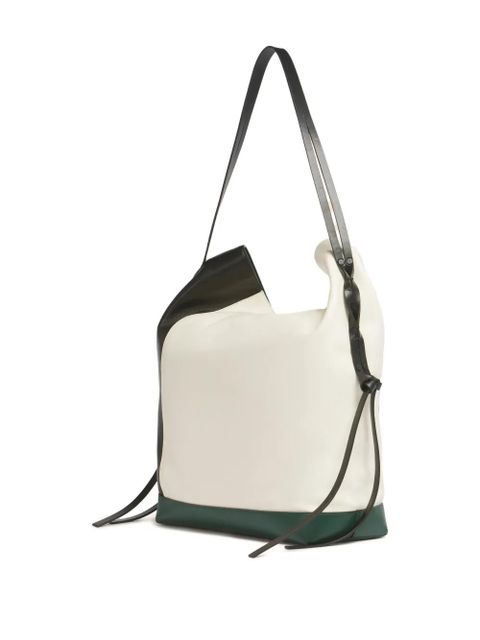 Marni colour-block split-handle shoulder bag - Black