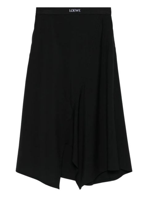 LOEWE asymmetric midi skirt - Black - zdjęcie produktu nr 1