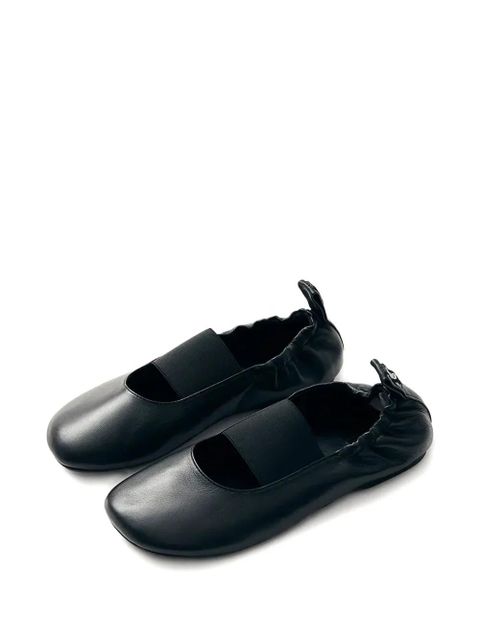 ALOHAS Sutton elastic-band gathered ballet flats - Black