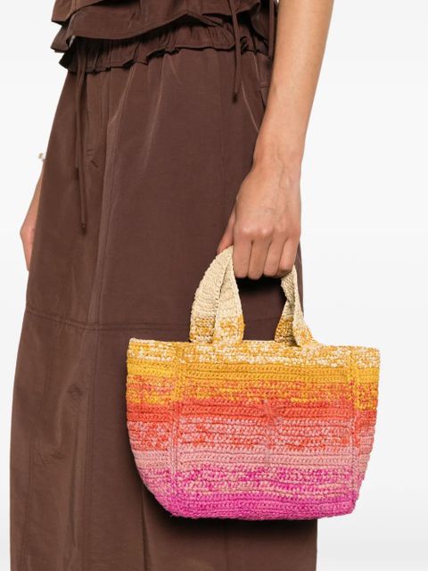 Manebi small Zuma crochet-knit ombré tote bag - Yellow - zdjęcie produktu nr 2