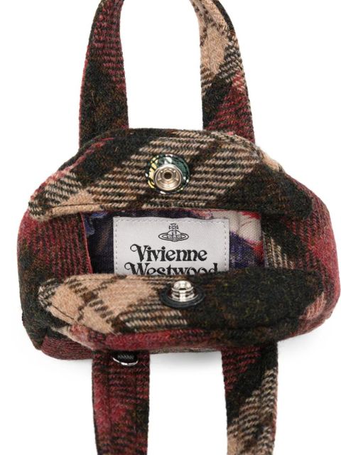 Vivienne Westwood logo-embroidered mini tote bag - Brown