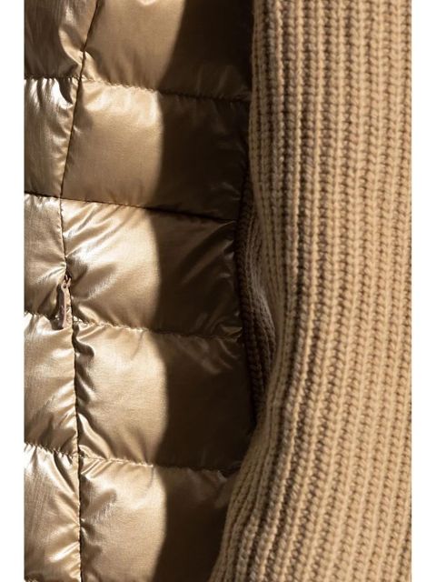 Moncler logo-patch panelled jacket - Neutrals - zdjęcie produktu nr 2