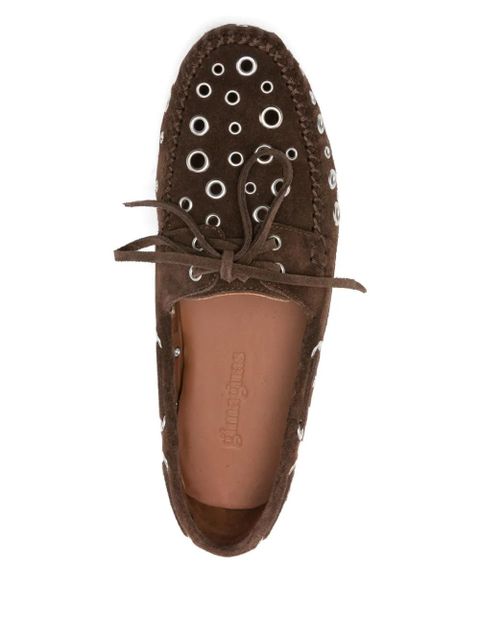Gimaguas eyelets tie loafers - Brown