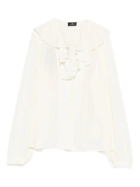 ETRO ruffled-collar shirt - White - zdjęcie produktu nr 1