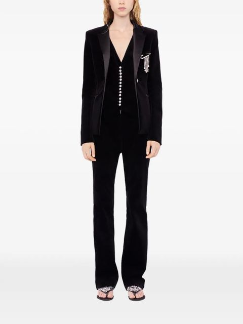 Rabanne jewel-button blazer - Black